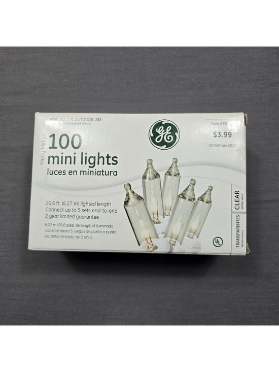 GE Other - NEW GE 100 Mini Lights Merry Midget Christmas 2010 Clear Indoor/Outdoor
